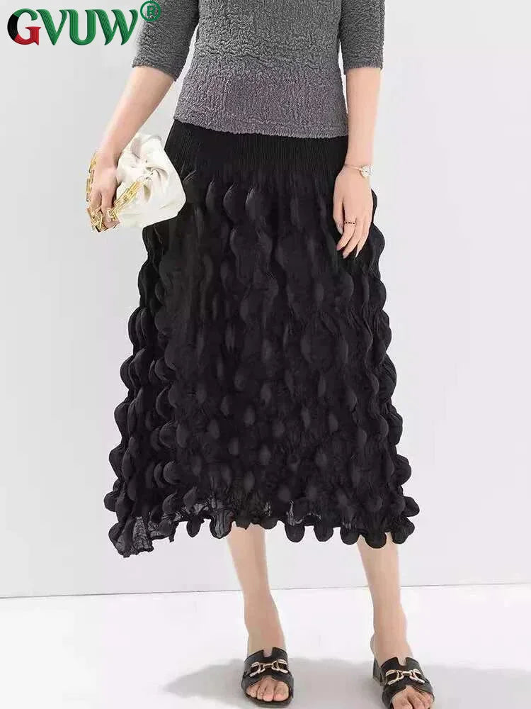 Pleated A-Line Midi Skirt | Wovetsa