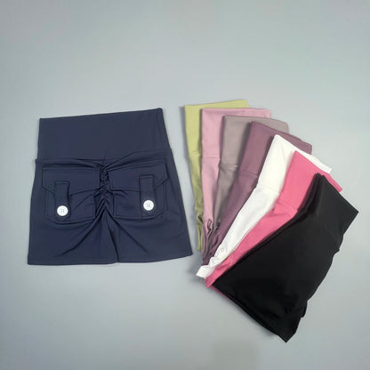 Peach Lift High-Waist Fitness Shorts | Wovetsa