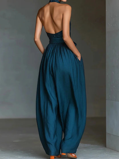 Women's Wide Leg Jumpsuit | Sophisticated Summer Resort Wear One Piece