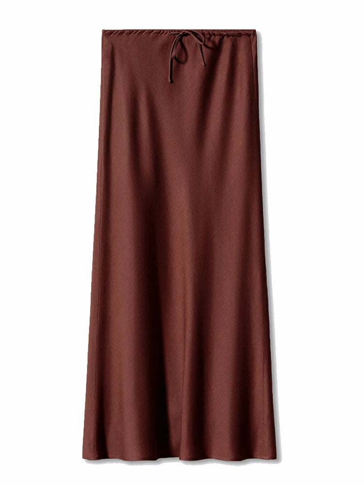 Satin Maxi Skirt | Wovetsa