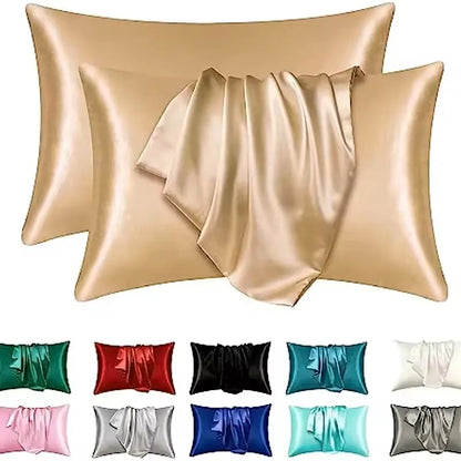 Cooling Satin Pillowcase for Beauty Sleep | Wovetsa