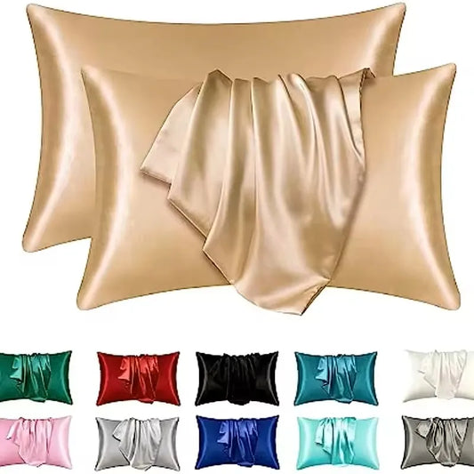 Cooling Satin Pillowcase for Beauty Sleep | Wovetsa