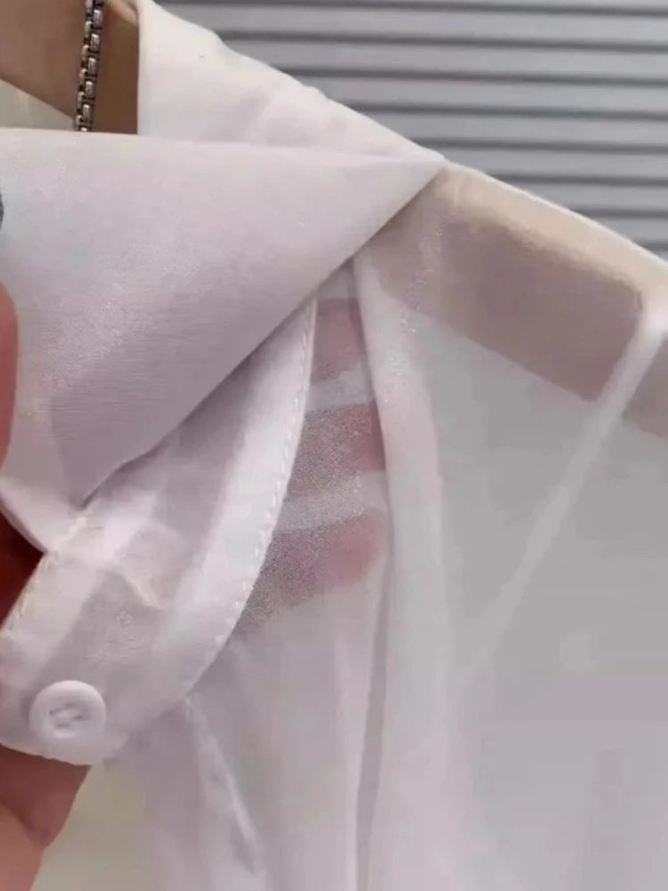 Plus Size Ice Silk Chiffon Blouse | Wovetsa