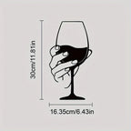 Wine Glass Metal Wall Art | Wovetsa