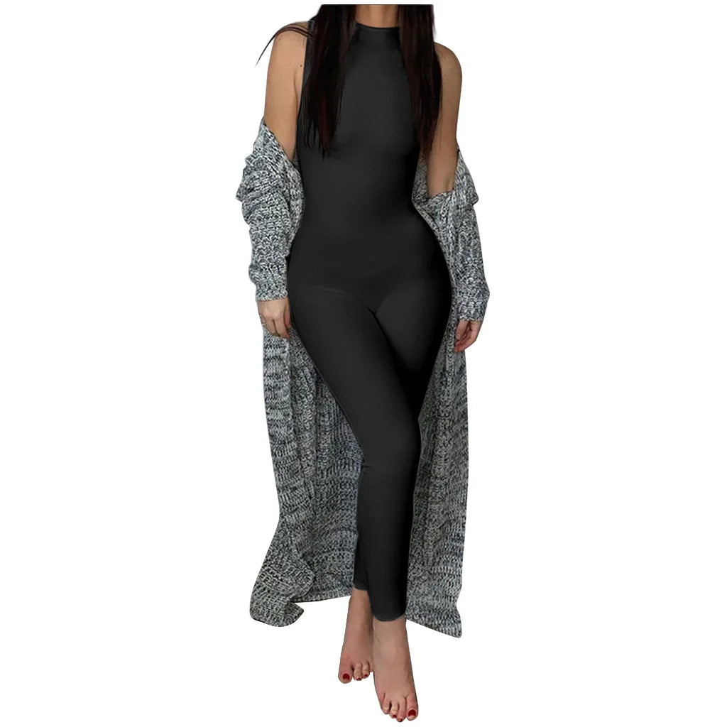 Sleeveless Slim Pencil Jumpsuit | Wovetsa