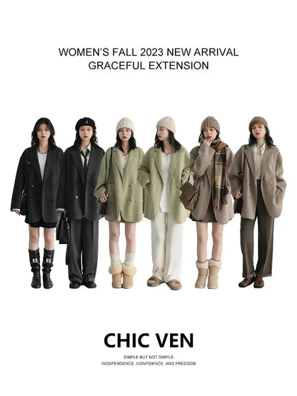Wool Blend Oversized Coat | Wovetsa