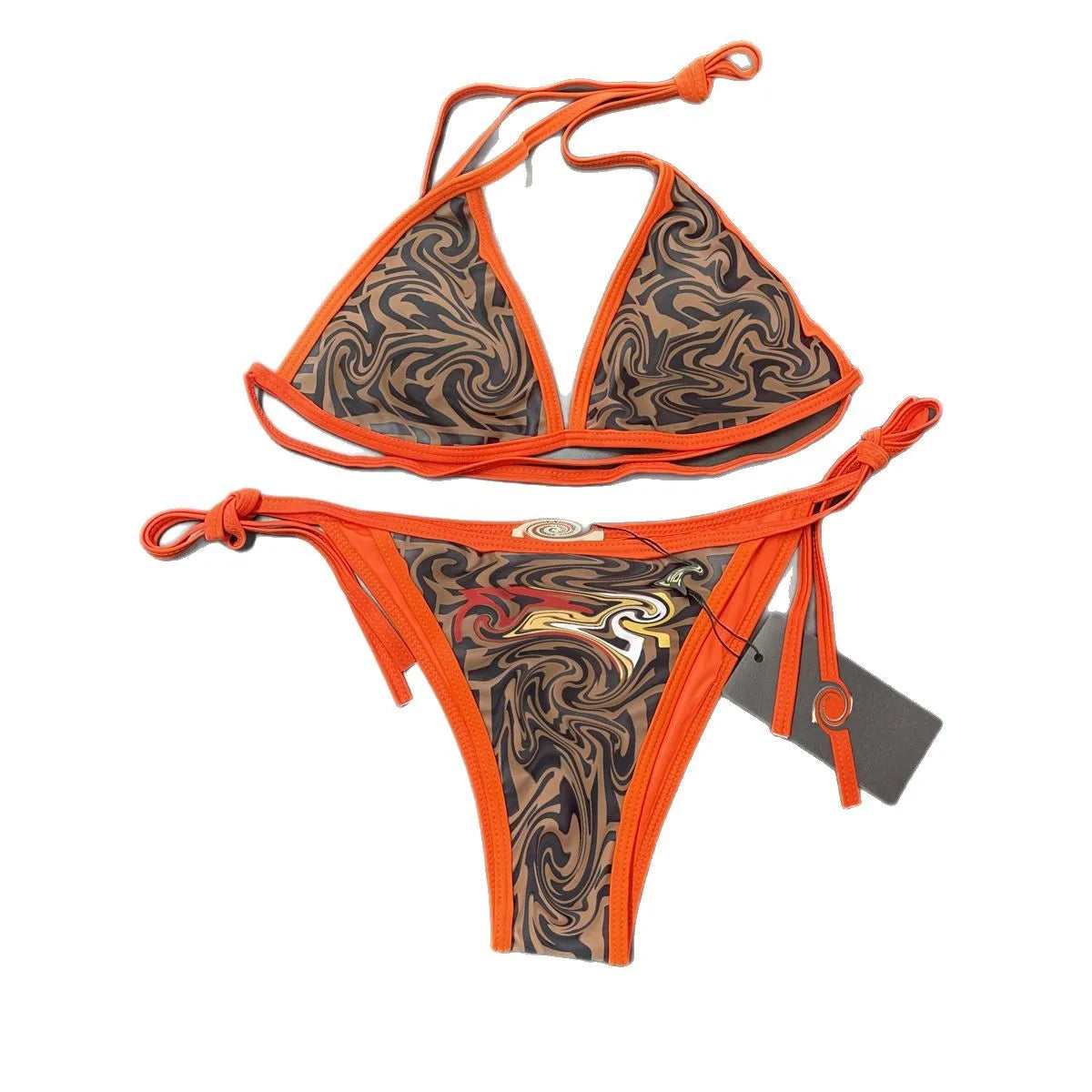 Floral Triangle Bikini Set | Wovetsa