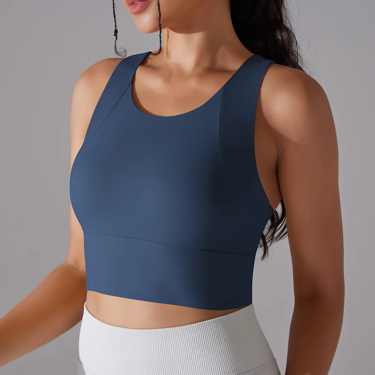 Nylon Sports Bra Crop Top | Wovetsa