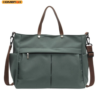 Nylon Tote Bag with Dual Pockets | Wovetsa
