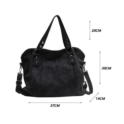 Large Capacity Vintage PU Tote Bag | Wovetsa