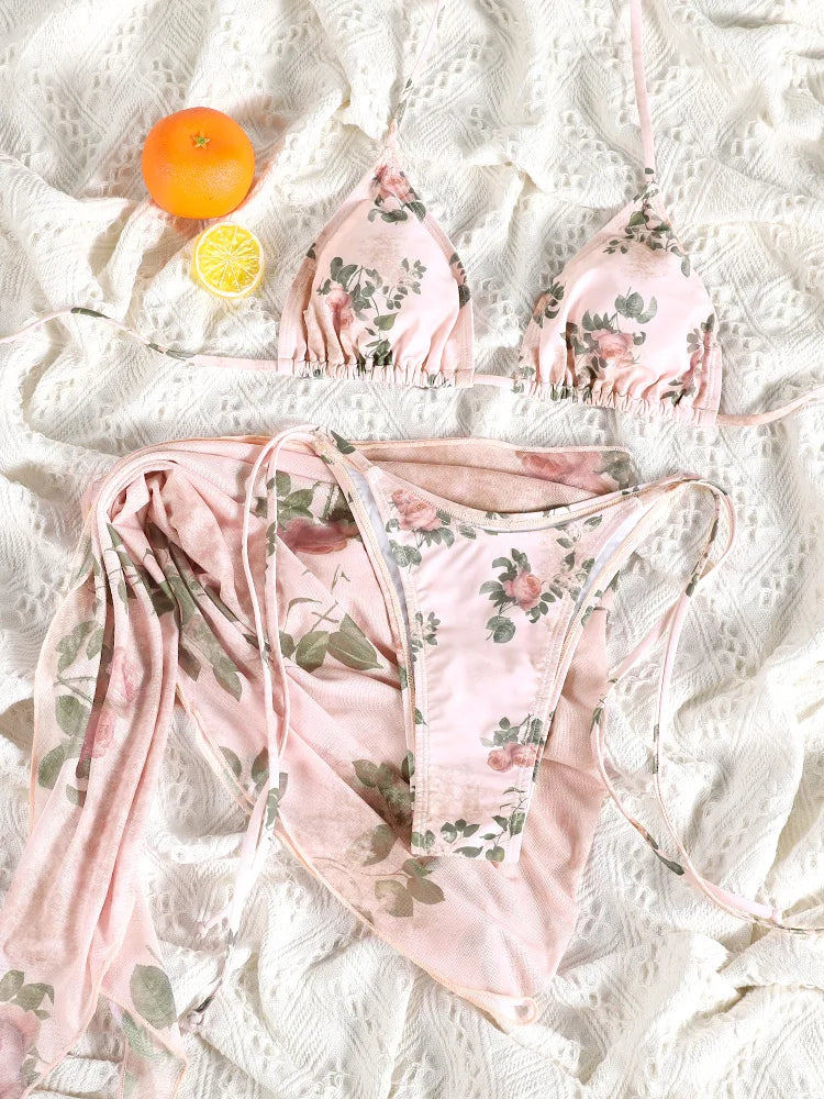 Bandage 3-Piece Bikini Set | Wovetsa