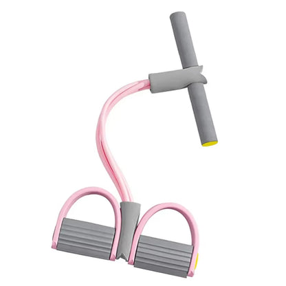 4-Tube Pedal Resistance Band for Women — Full Body Home Workout | Wovetsa