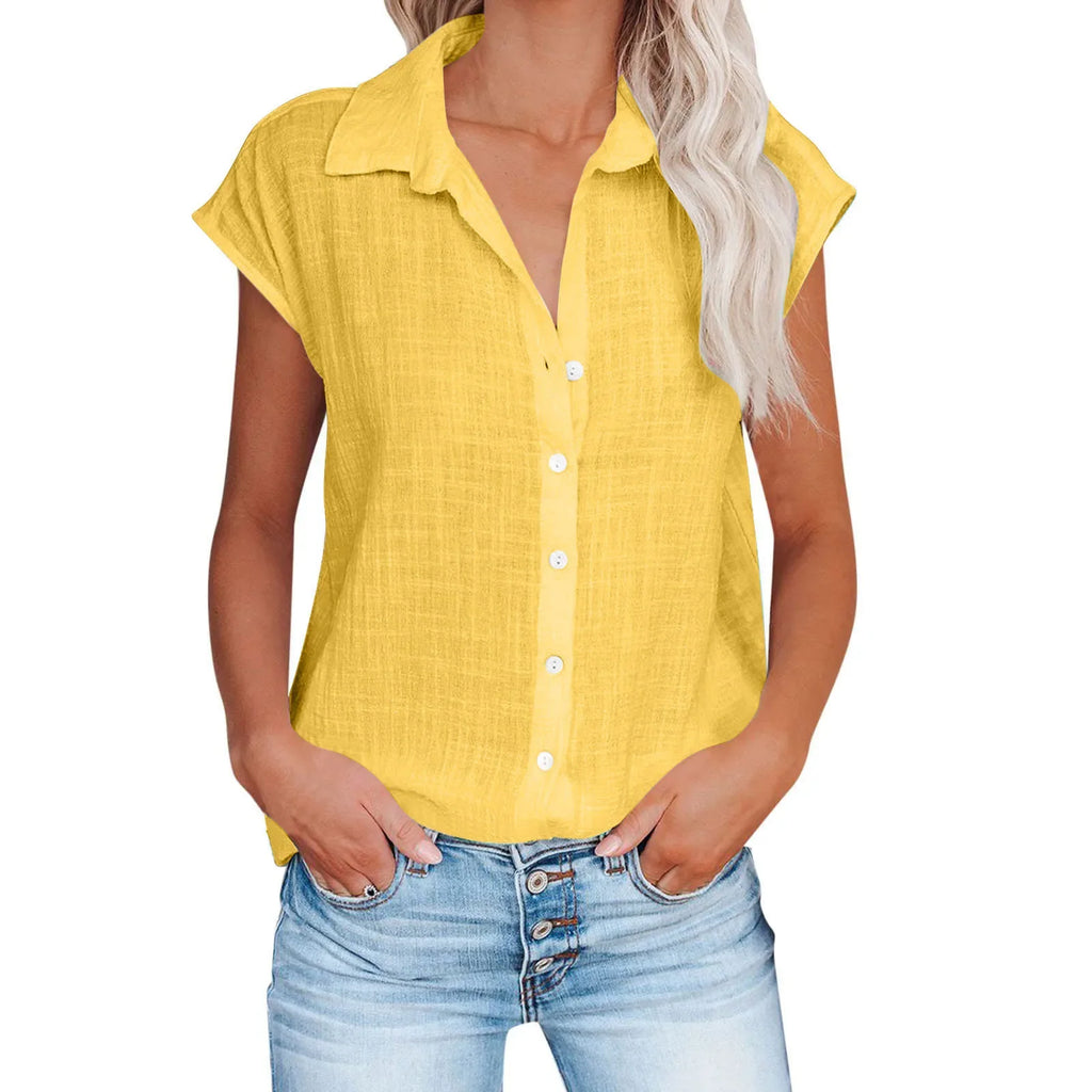 Loose Short Sleeve Casual Shirt | Wovetsa