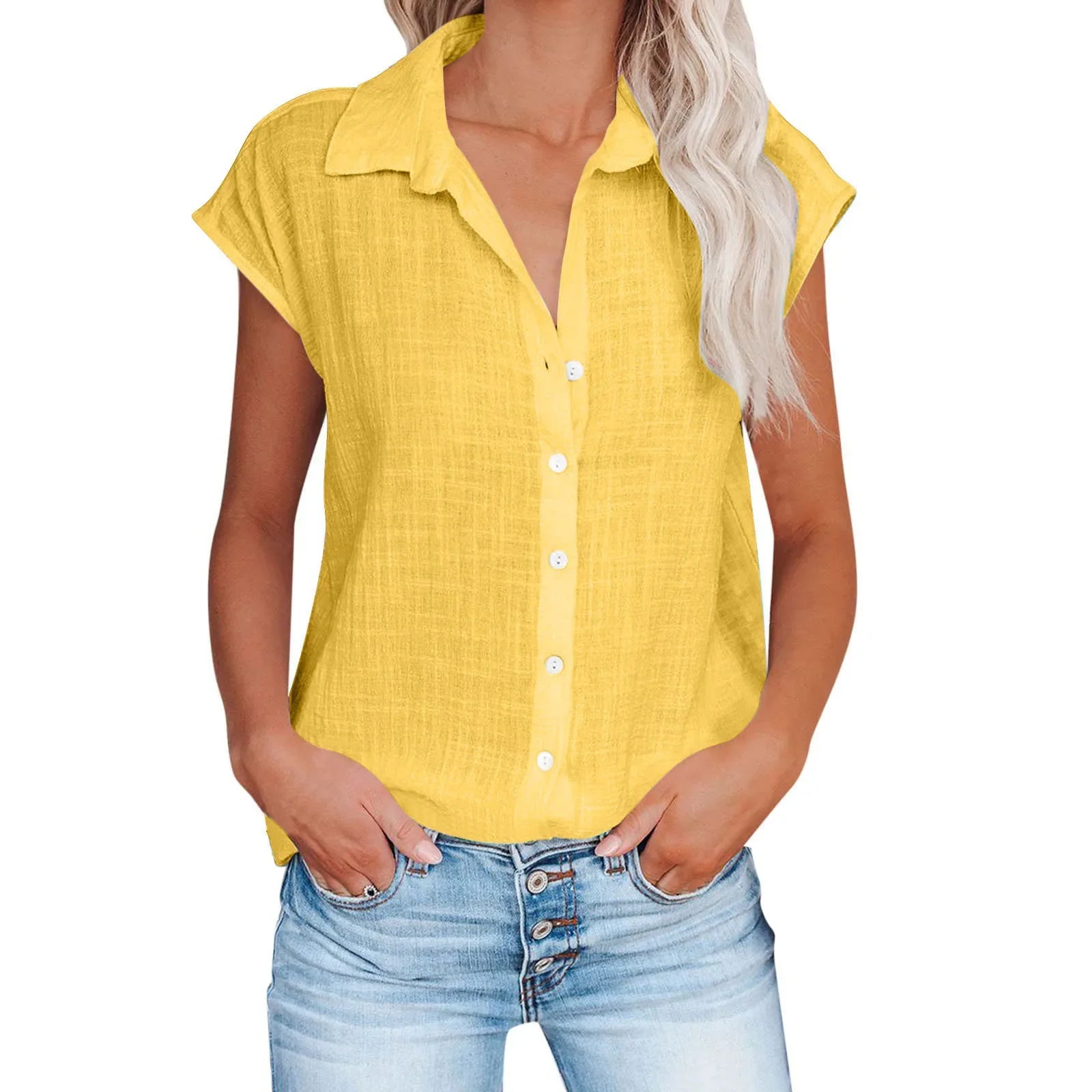Loose Short Sleeve Casual Shirt | Wovetsa