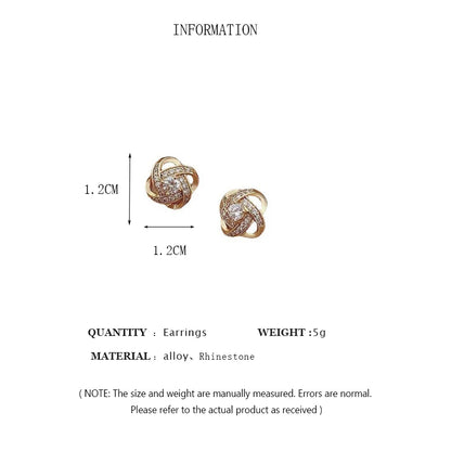 Zircon Stud Earrings | Wovetsa