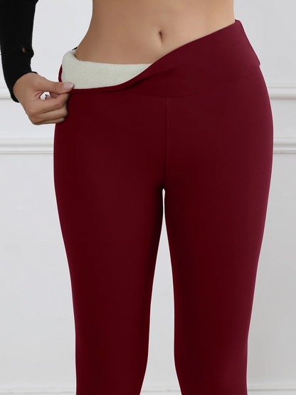 Fleece High-Waist Thermal Leggings | Wovetsa