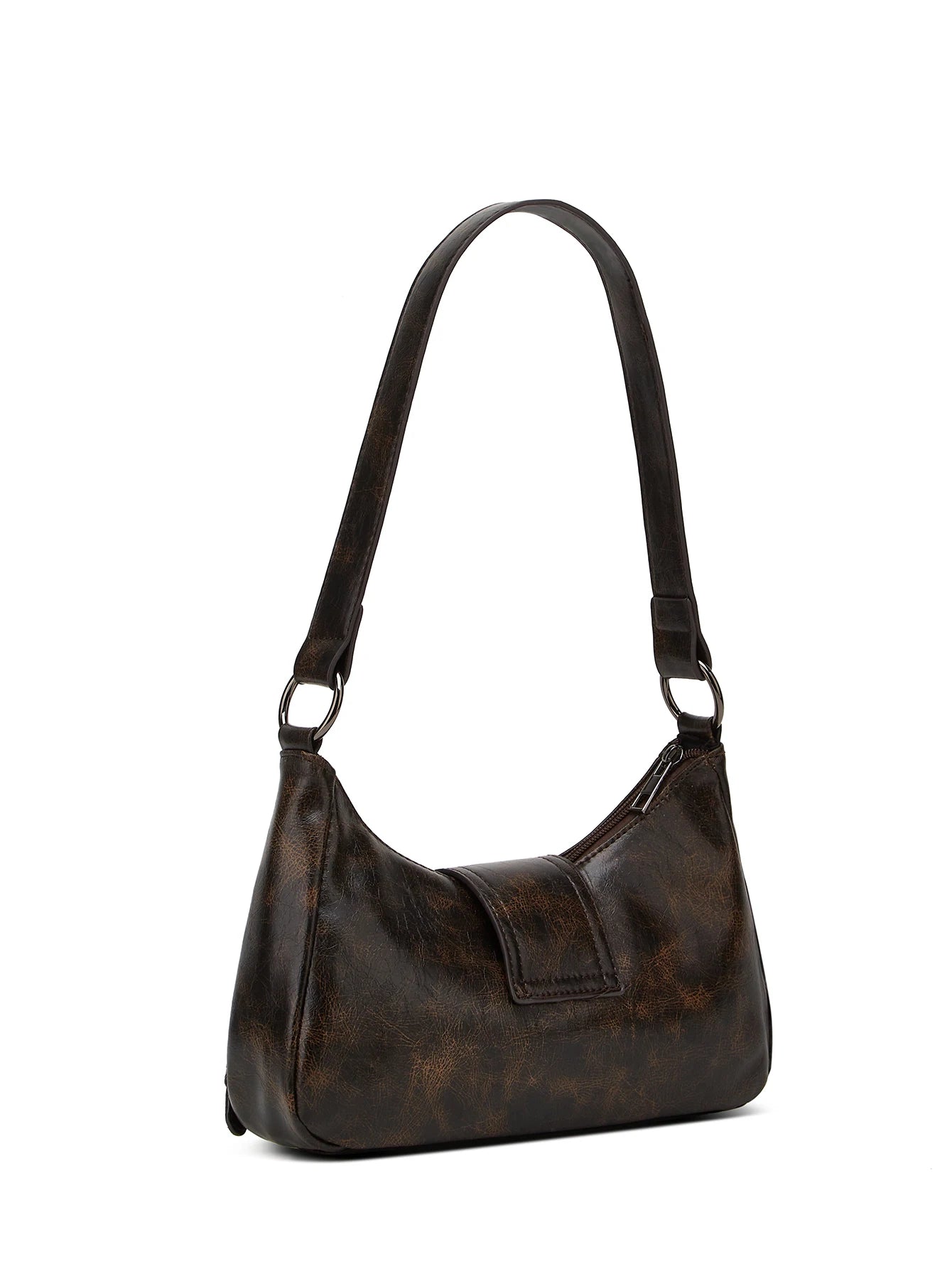 Y2K Pleated Rivet Shoulder Bag | Wovetsa