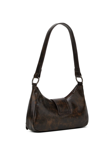 Y2K Pleated Rivet Shoulder Bag | Wovetsa