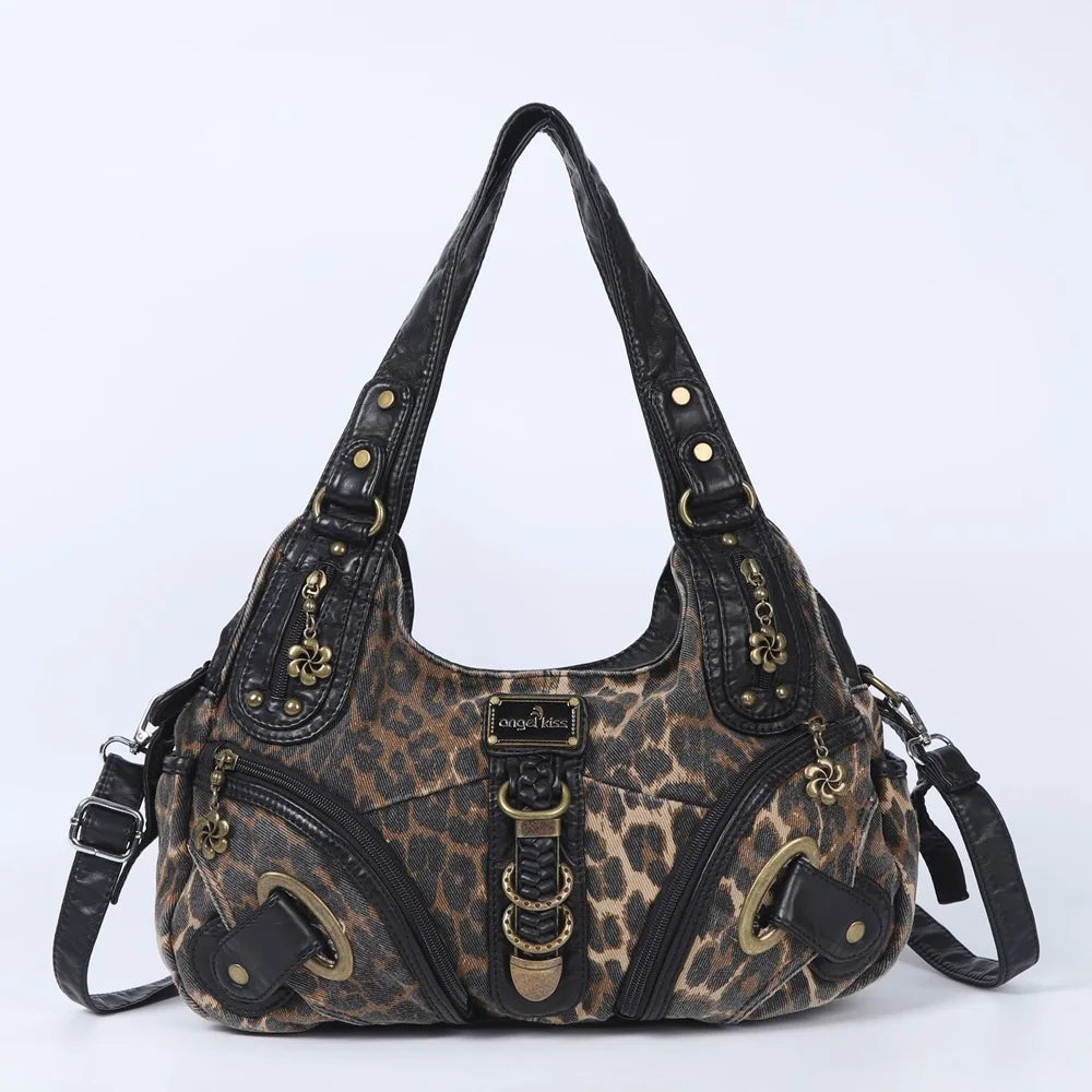 Leopard Print Hobo Shoulder Bag | Wovetsa