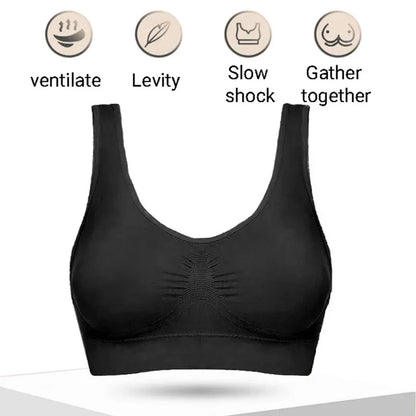 Seamless Wireless Sports Bra for Women — Breathable Crop Top | Wovetsa