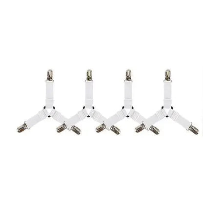 Bed Sheet Holder Clips 4-Pack Adjustable Elastic Straps | Wovetsa