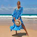Animal Print Kaftan Beach Cover-Up Dress | Wovetsa