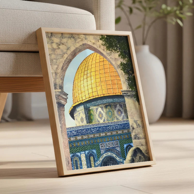 Al-Aqsa Mosque Islamic Art Canvas Print | Wovetsa