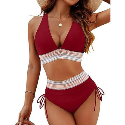 High Waist Tummy Control Bikini Set | Wovetsa