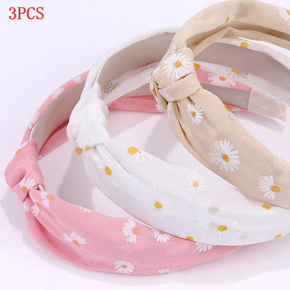 Daisy Pattern Headband Set 3 Pcs | Wovetsa