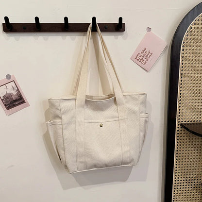 Canvas Shoulder Tote Bag | Wovetsa