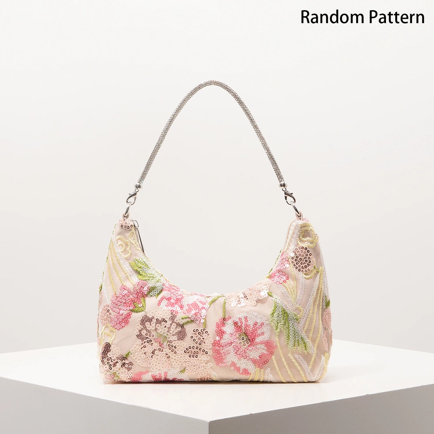 Floral Sequin Embroidered Party Bag | Wovetsa
