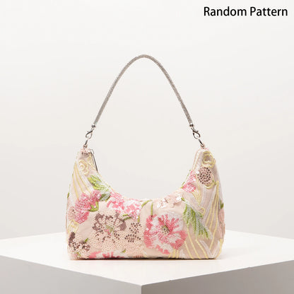 Floral Sequin Embroidered Party Bag | Wovetsa