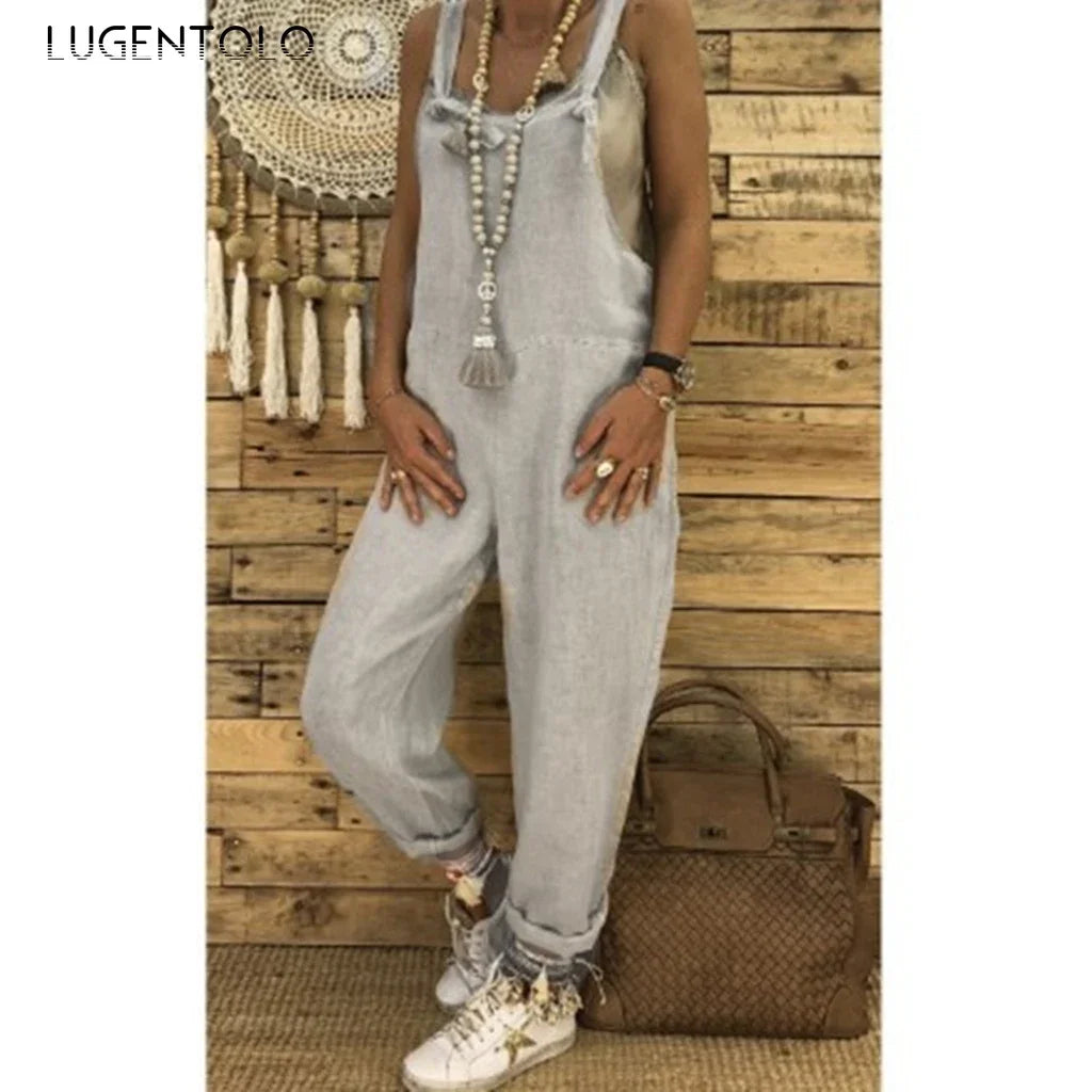 Suspender Loose Overall Jumpsuit | Wovetsa
