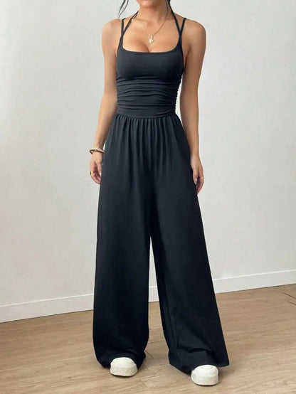 Women's Summer Casual Pleated Jumpsuit | Wovetsa