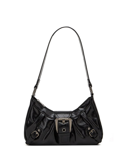 Y2K Pleated Rivet Shoulder Bag | Wovetsa