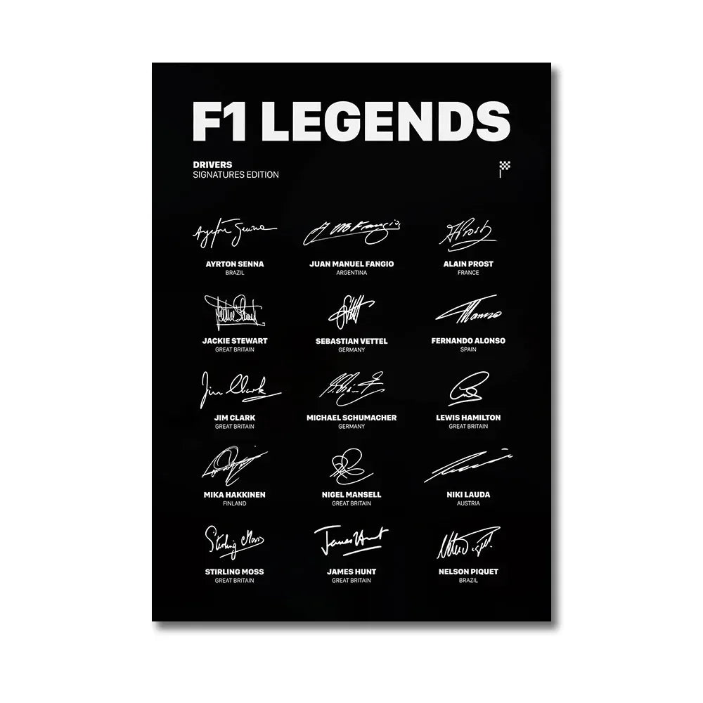 Formula 1 Racing Canvas Wall Art Print | Wovetsa