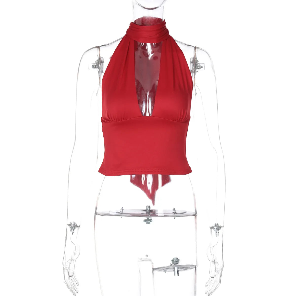 Low-Cut Backless Camisole Top | Wovetsa
