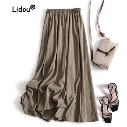 Solid Pleated Swing Midi Dress | Wovetsa