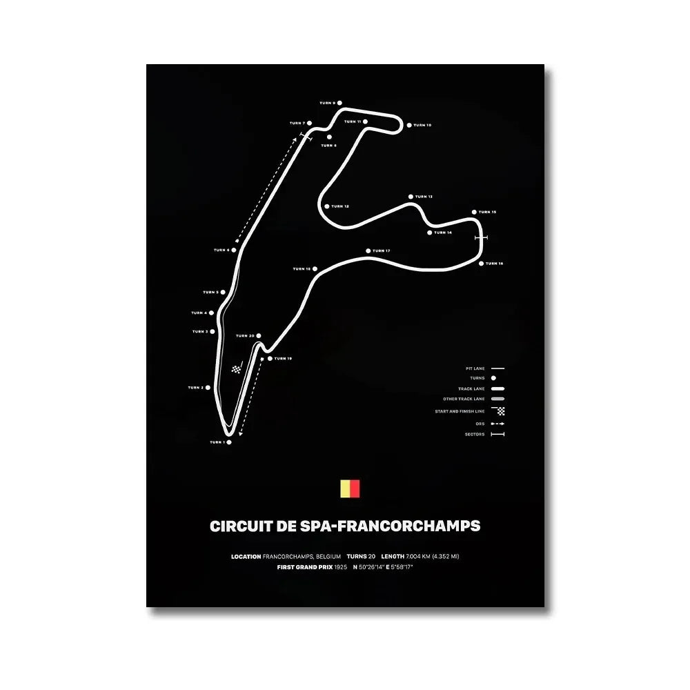 Formula 1 Racing Canvas Wall Art Print | Wovetsa