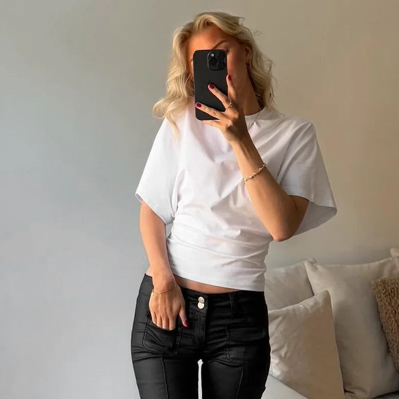 Cropped Corset T-Shirt | Wovetsa