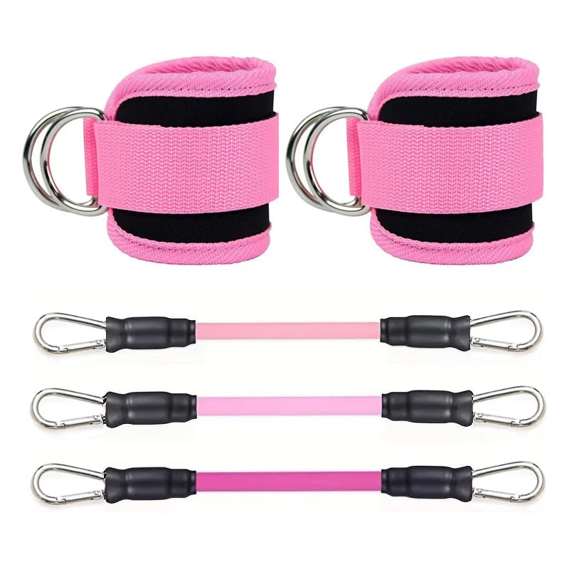 Ankle Strap Resistance Bands Set for Women — Glute & Hip Workout | Wovetsa