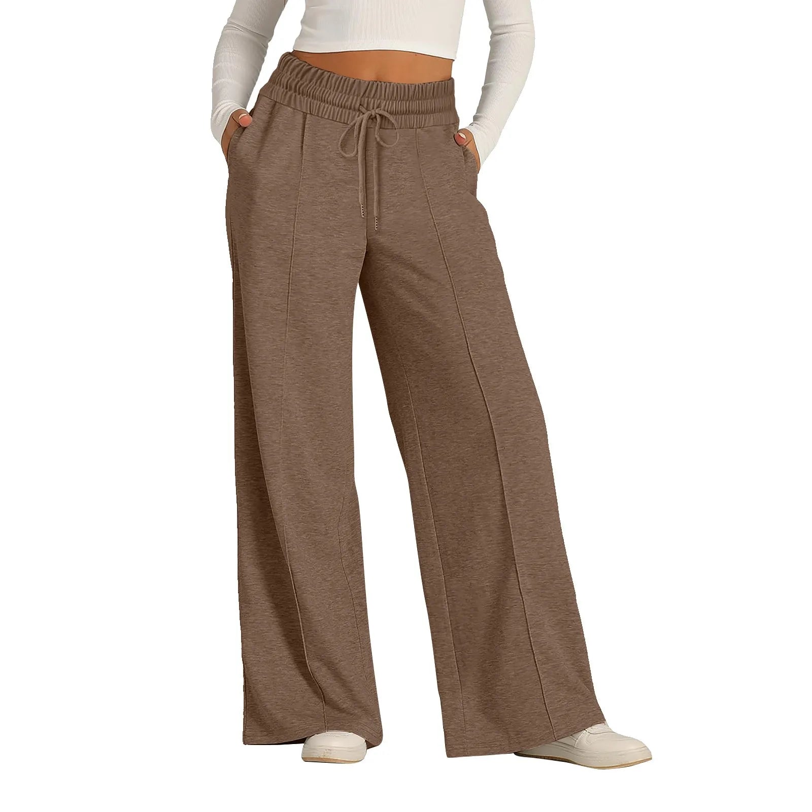Straight Wide-Leg Jogger Pants | Wovetsa