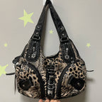 Leopard Print Hobo Shoulder Bag | Wovetsa
