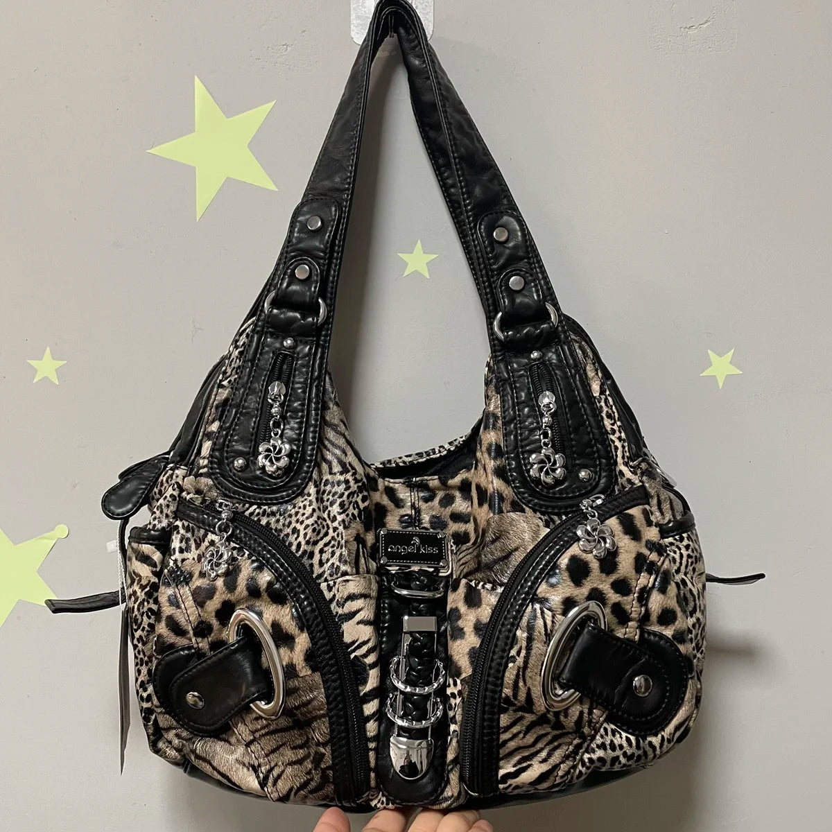 Leopard Print Hobo Shoulder Bag | Wovetsa