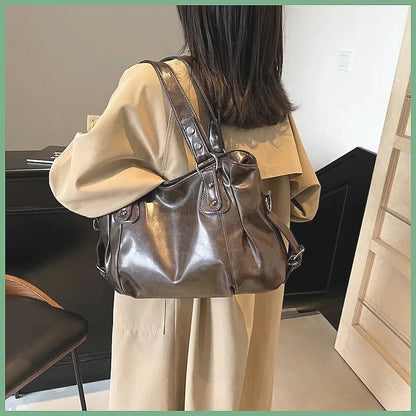 Retro Large Shoulder Tote Bag | Wovetsa
