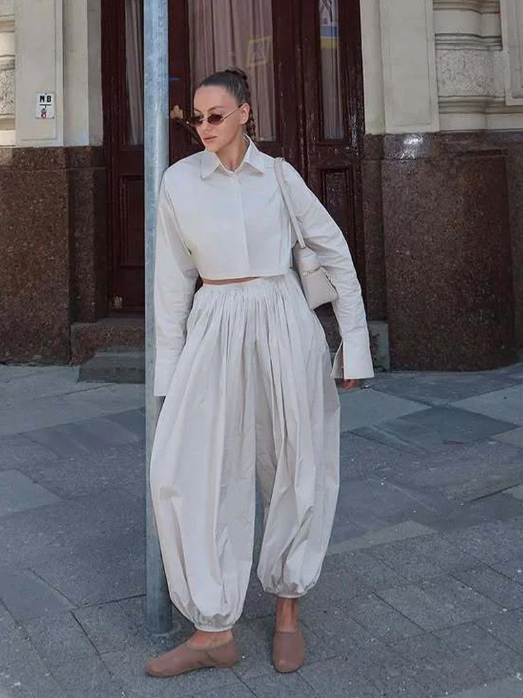 Stripe Drop Waist Lantern Pant 3-Piece Set | Wovetsa