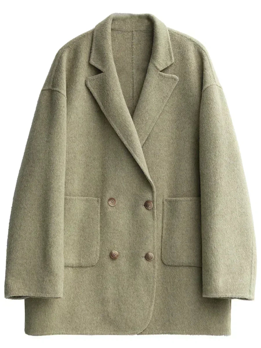 Wool Blend Oversized Coat | Wovetsa