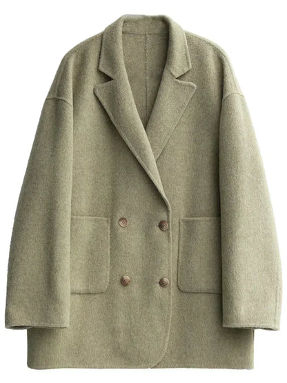 Wool Blend Oversized Coat | Wovetsa