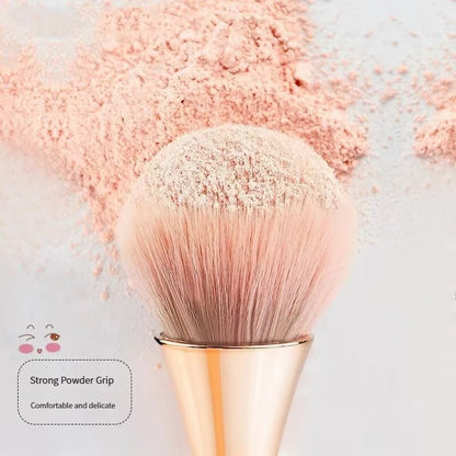 Rose Gold Fan Makeup Brush | Wovetsa