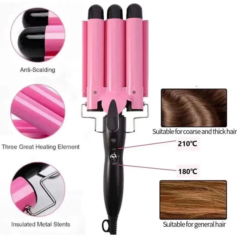Ceramic Triple Barrel Hair Waver | Wovetsa